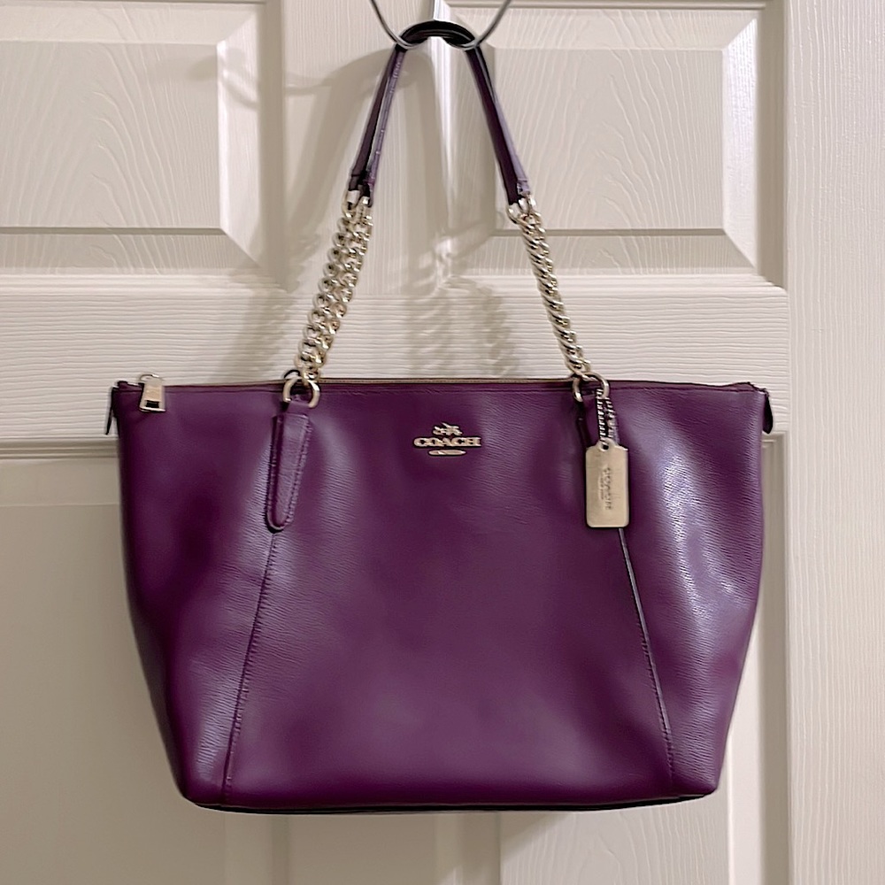 Coach Ava Chain Leather Tote